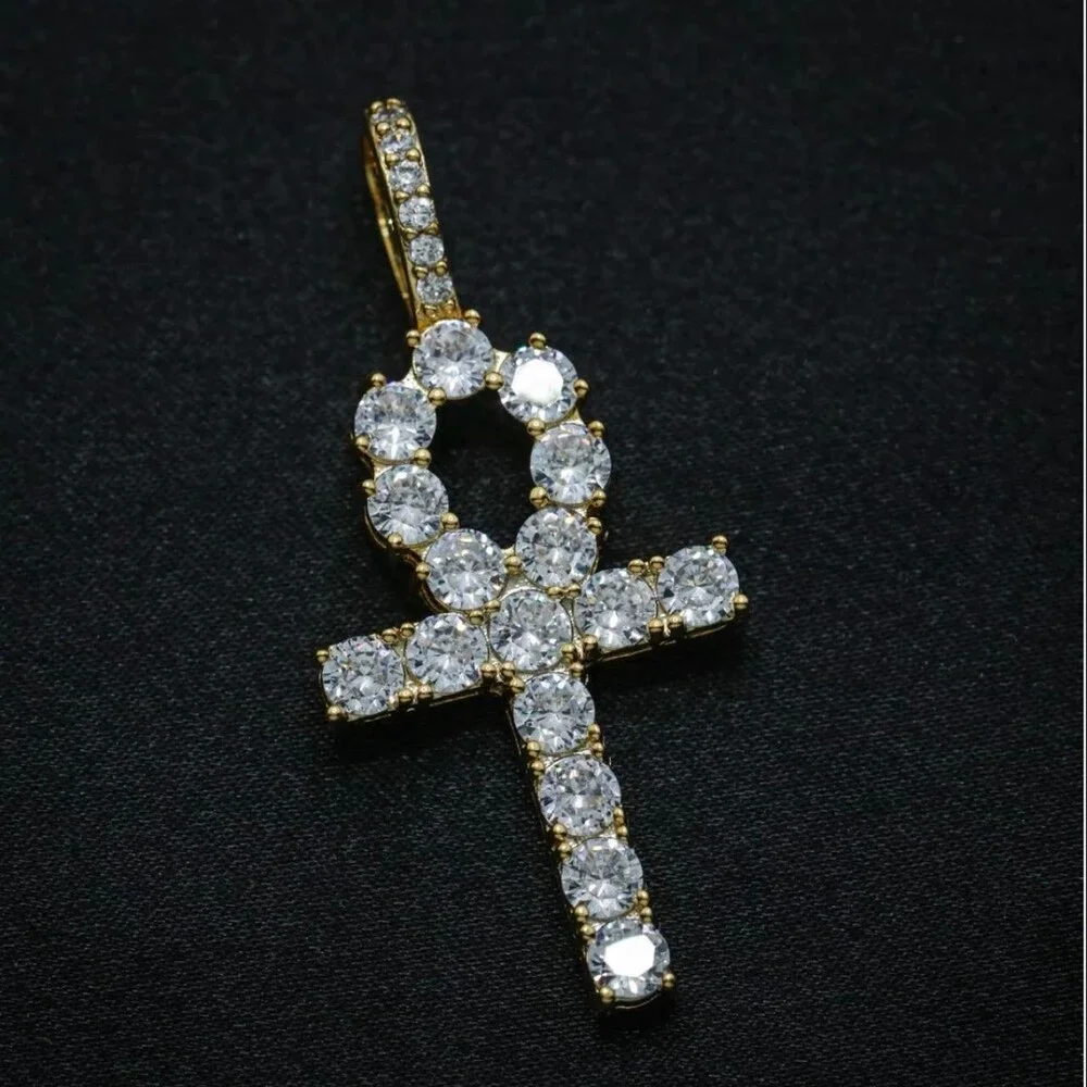 Gold Ankh Tennis Chain 18 Inch tennis chain